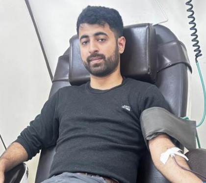 Danish Pandita State Coordinator and voluntary blood donor for Delhi