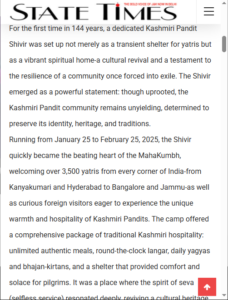 mahakumbh 2025 state times media 2